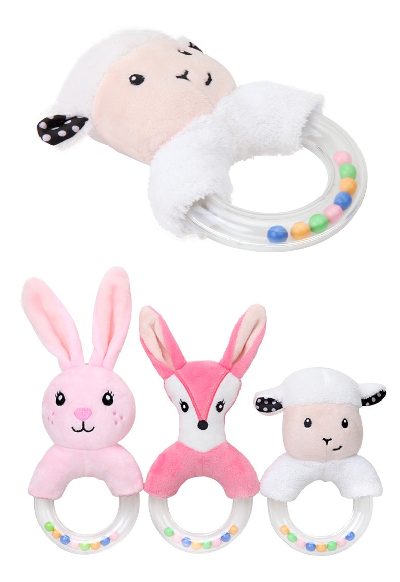 Cute Baby Rattle Toys Rabbit Plush Baby Cartoon Bed Toys for baby toys 0-12 months Educational baby rattle Toy Rabbit Hand Bells